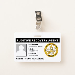 Fugitive Recovery Agent Id Card